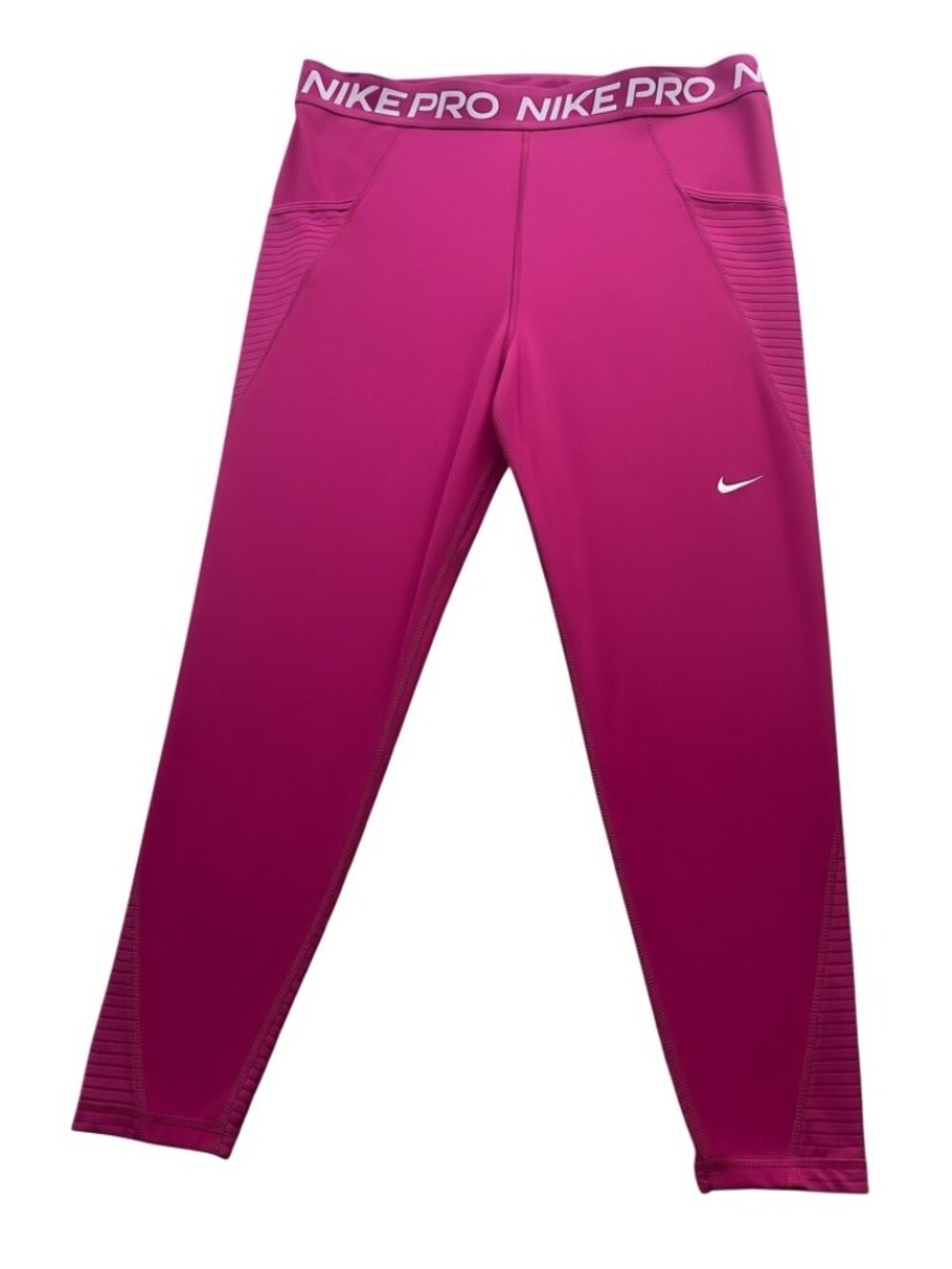 Nike Pro DRI-FIT High-Waisted Legging w/ Pockets XL Pink #225V - Picture 2 of 5